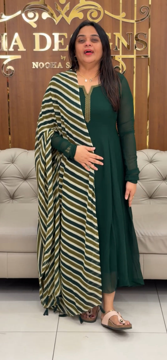 IHA'S IN-HOUSE GEORGETTE TOP AND DUPATTA - IHA 29457