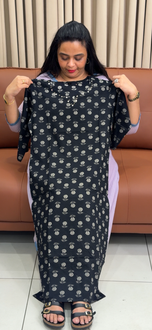 COTTON LONG SLITTED TOPS - IHA 35073