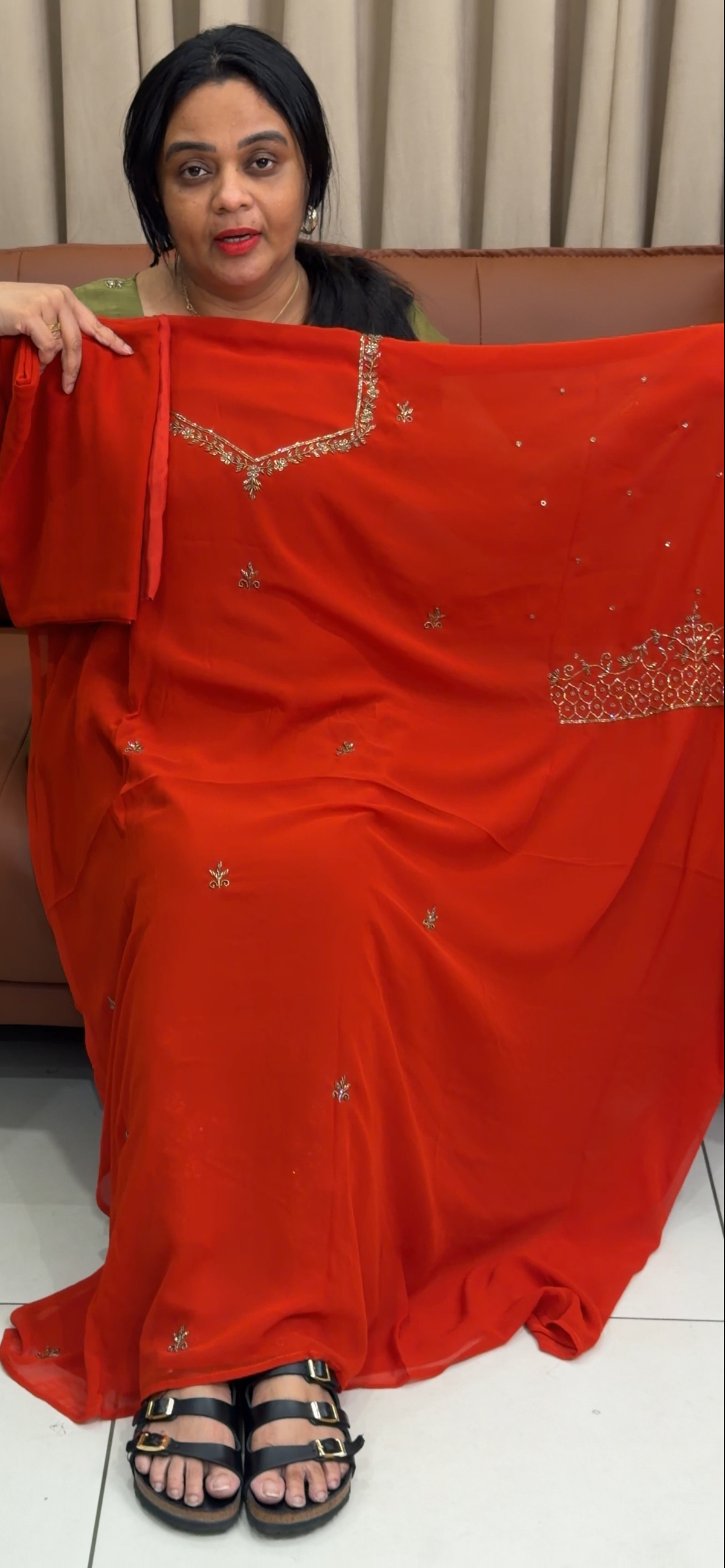 HANDWORKED UNSTITCHED SALWAR SUITS - IHA 35370