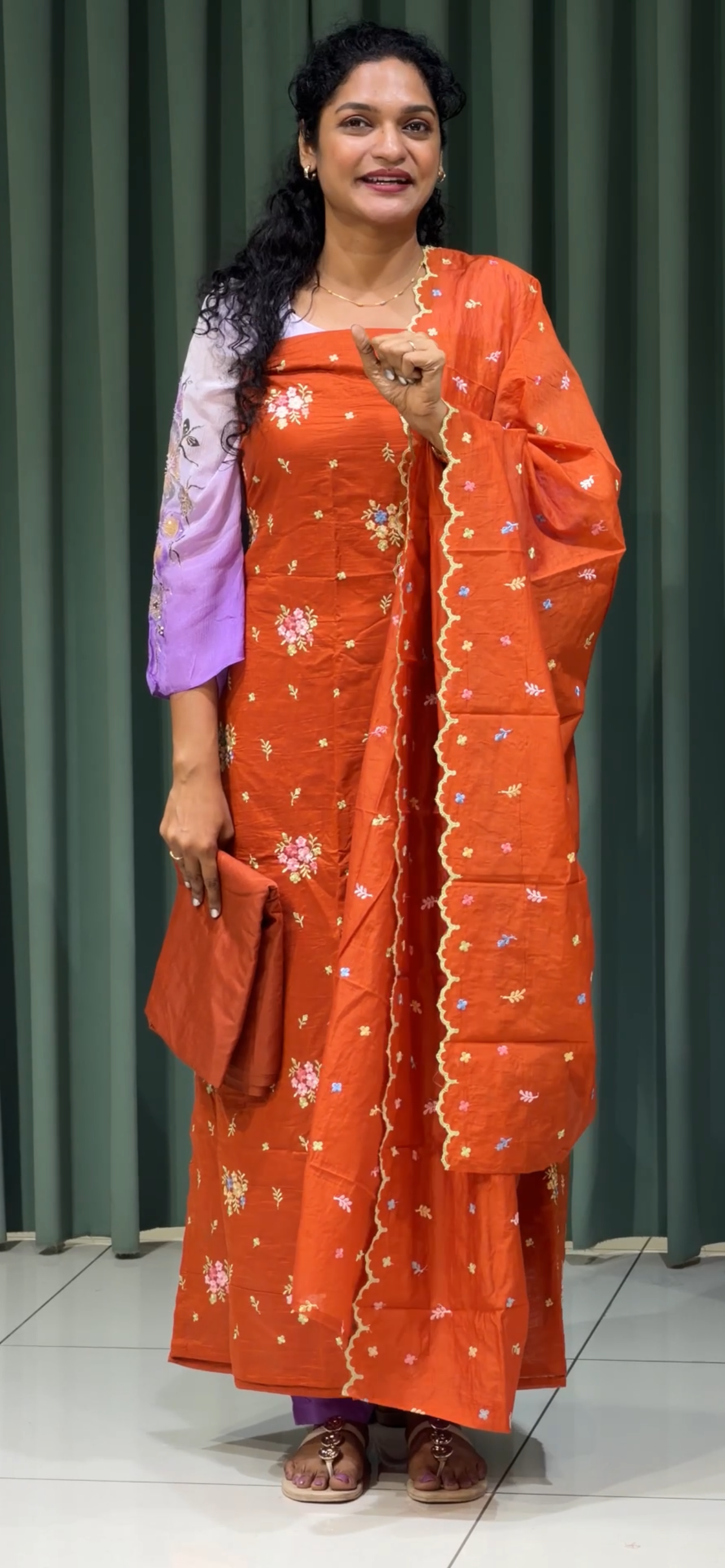 MUL CHANDERI UNSTITCHED SALWAR SUITS - IHA 33411