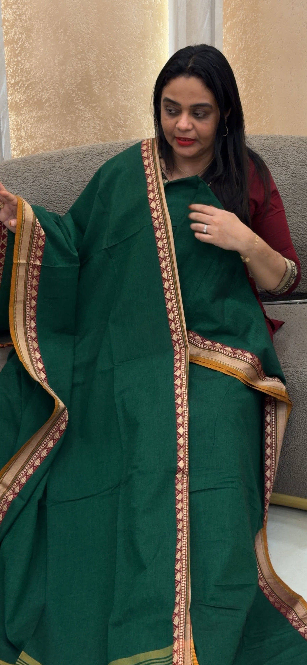 COTTON UNSTITCHED SALWAR SUITS  - IHA 33191