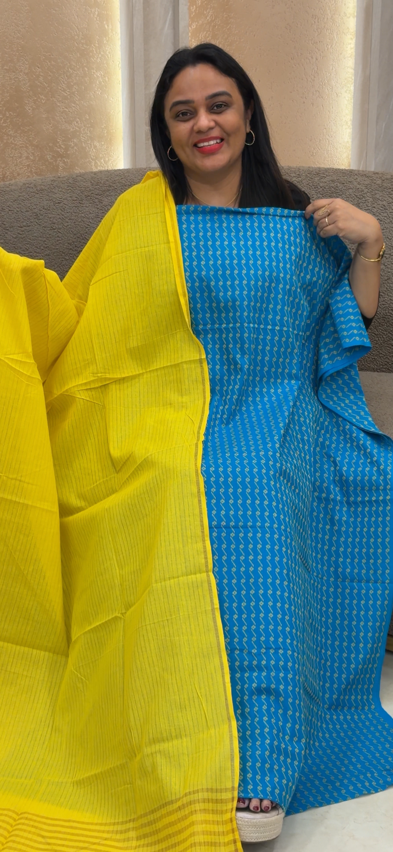 HANDLOOM UNSTITCHED SALWAR SUITS - IHA 33372