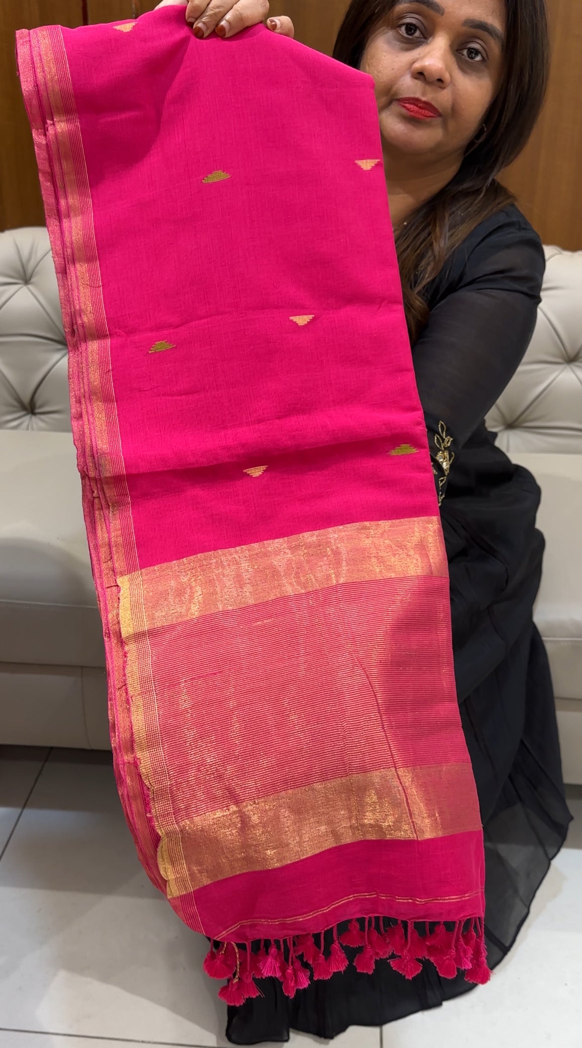 KHADDI COTTON SAREES - IHA 24542