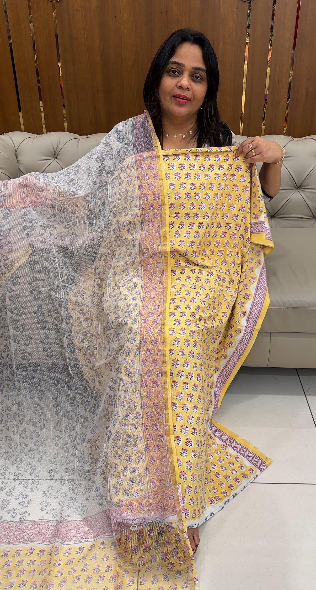 PRINTED COTTON UNSTITCHED SALWAR SUITS - IHA 28645