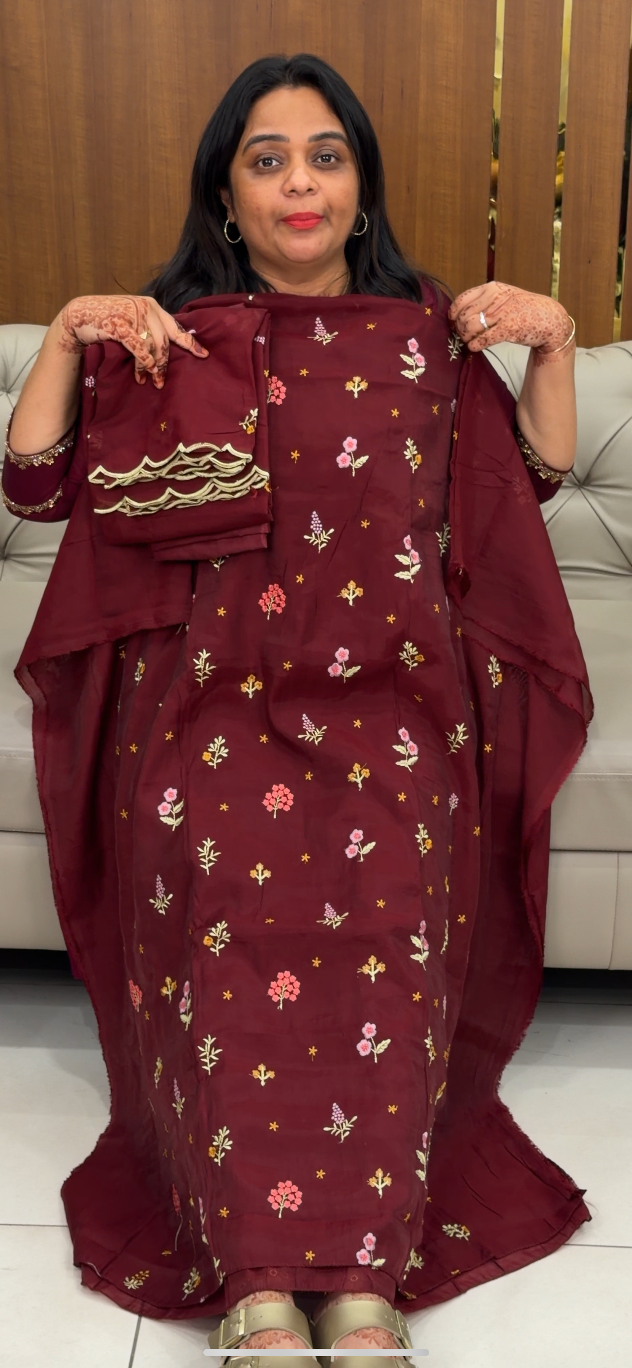 MALAI CHANDERI UNSTITCHED SALWAR SUITS - IHA 30063