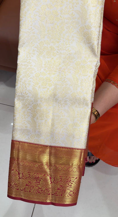 SEMI KANCHIPURAM SAREES - IHA 34254