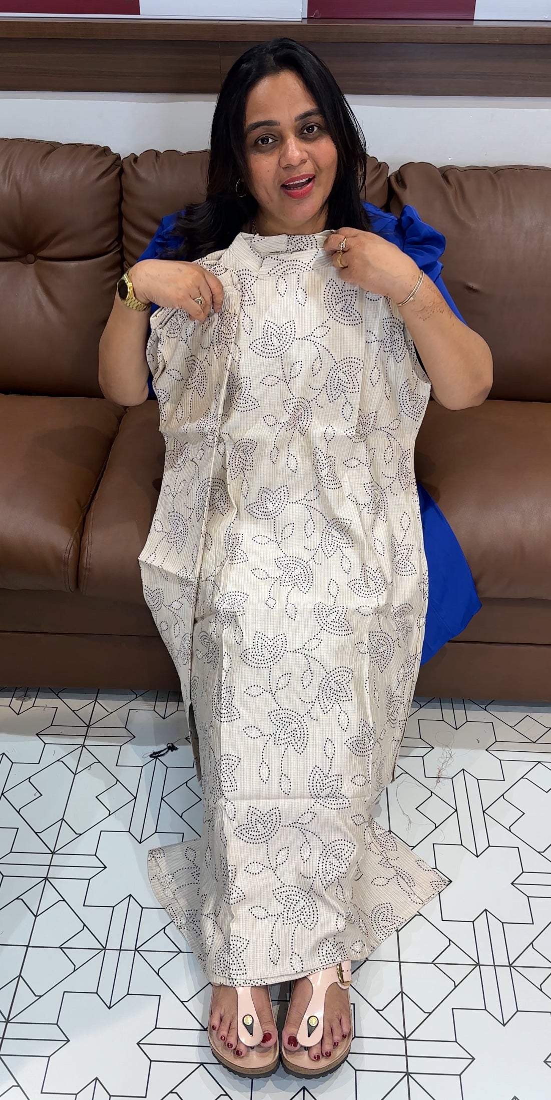 PRINTED COTTON TOP, AND BOTTOM - IHA 27712