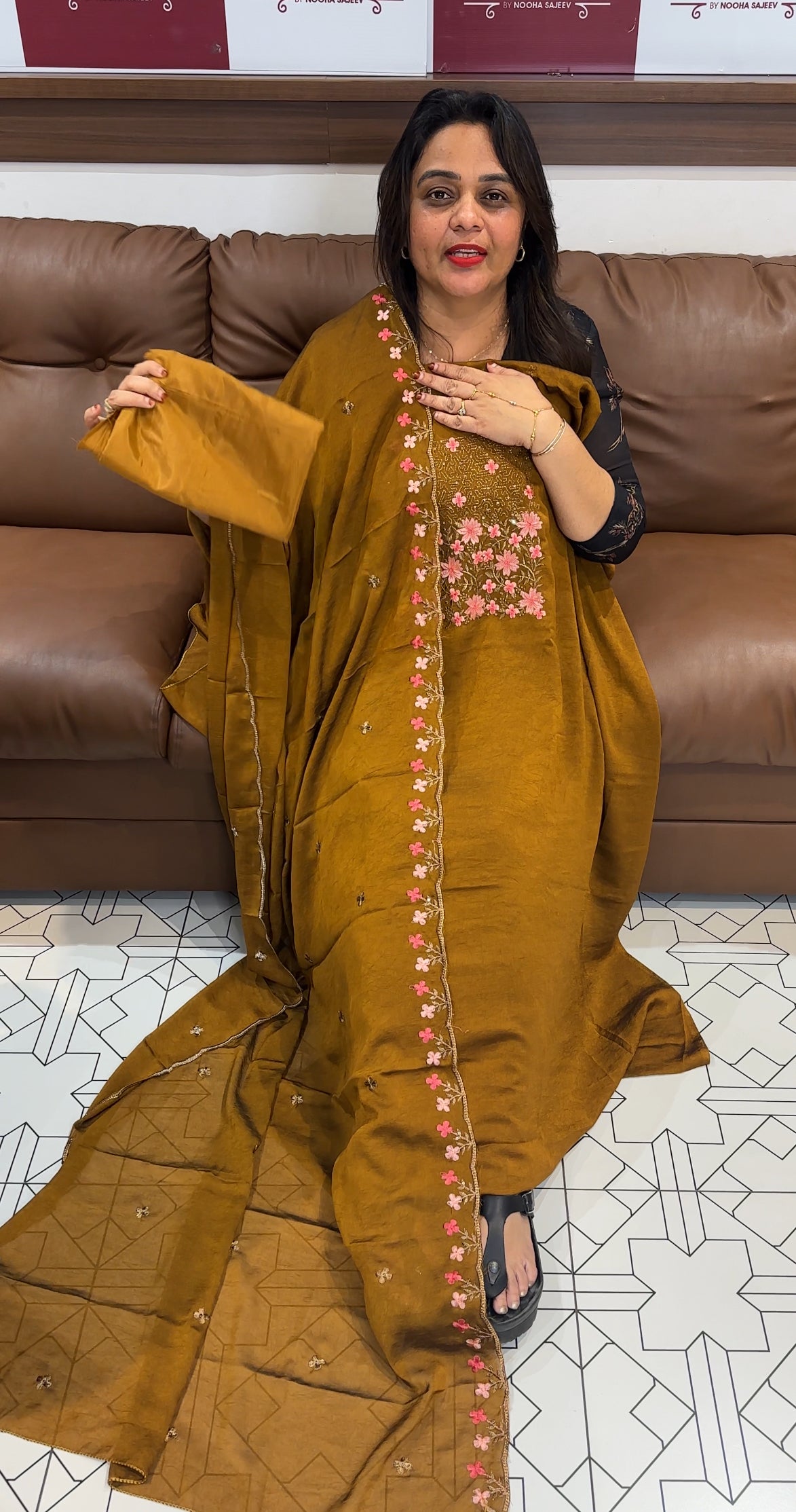 CRUSHED SILK UNSTITCHED SALWAR SUITS - IHA 24942