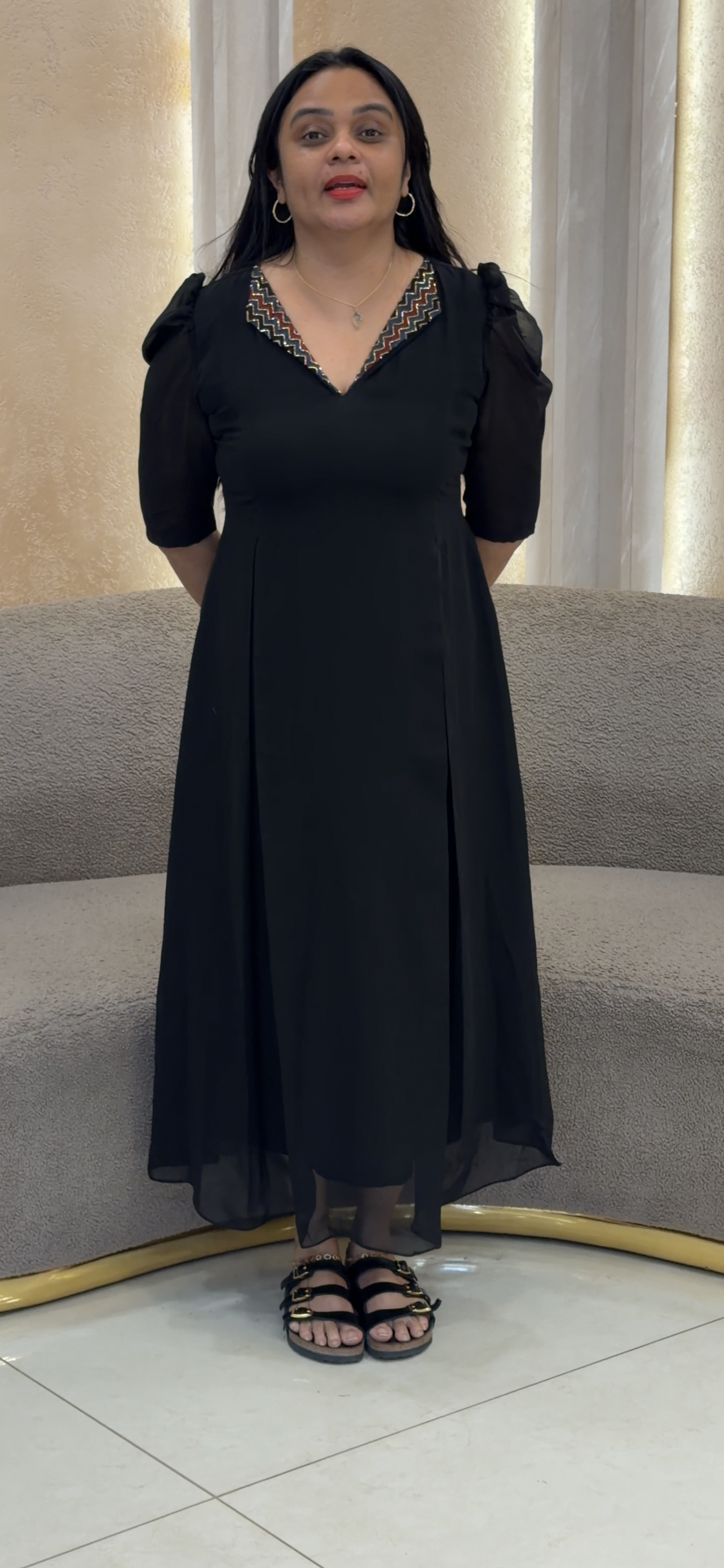 IHA'S IN-HOUSE GEORGETTE FROCKS - IHA 35233