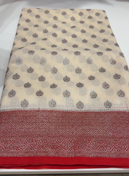 SEMI BANARASI SAREES - IHA 16795