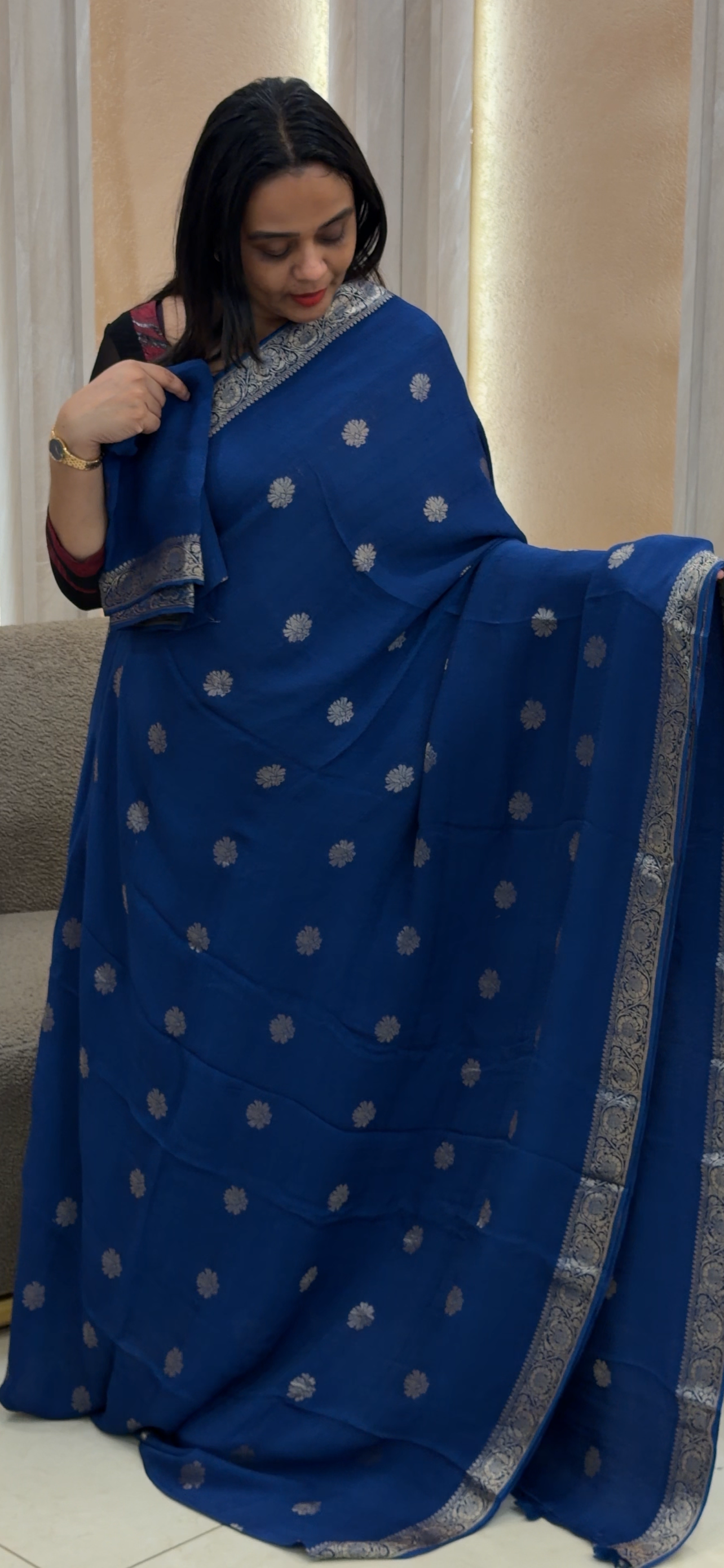 SEMI SILK SAREES - IHA 32481