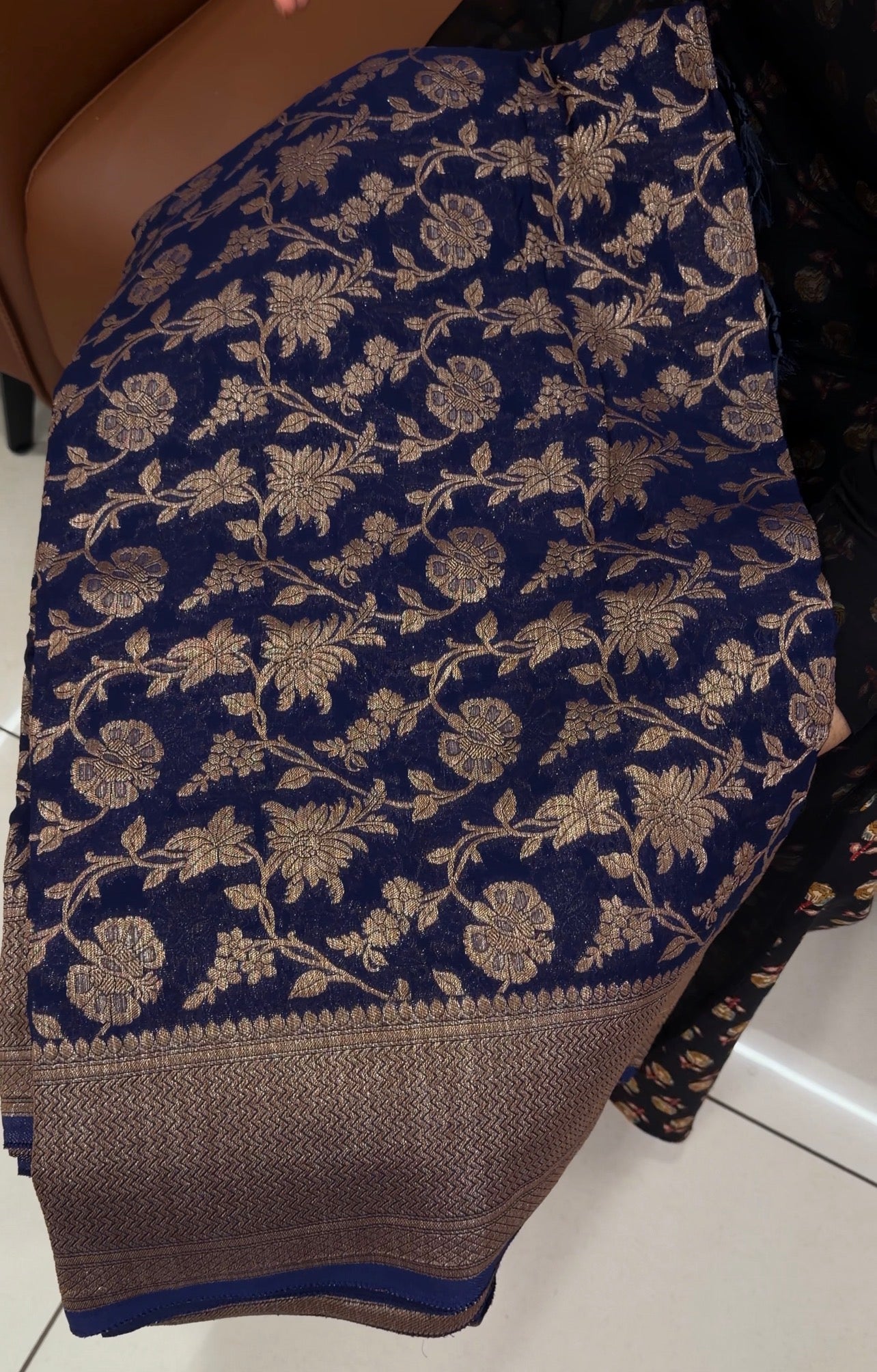GEORGETTE BANARASI SAREES - IHA 34102
