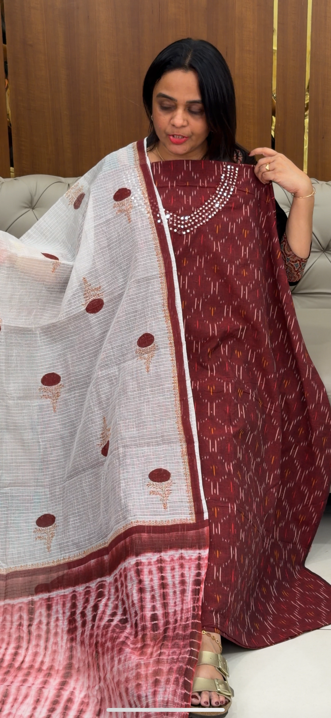 COTTON UNSTITCHED SALWAR SUITS - IHA 29759