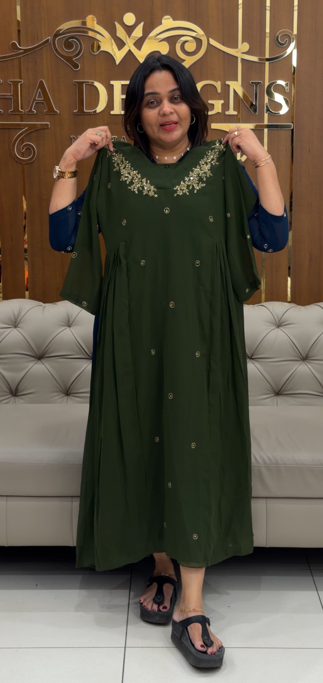 HAND WORKED ALINE TOPS - IHA 28707