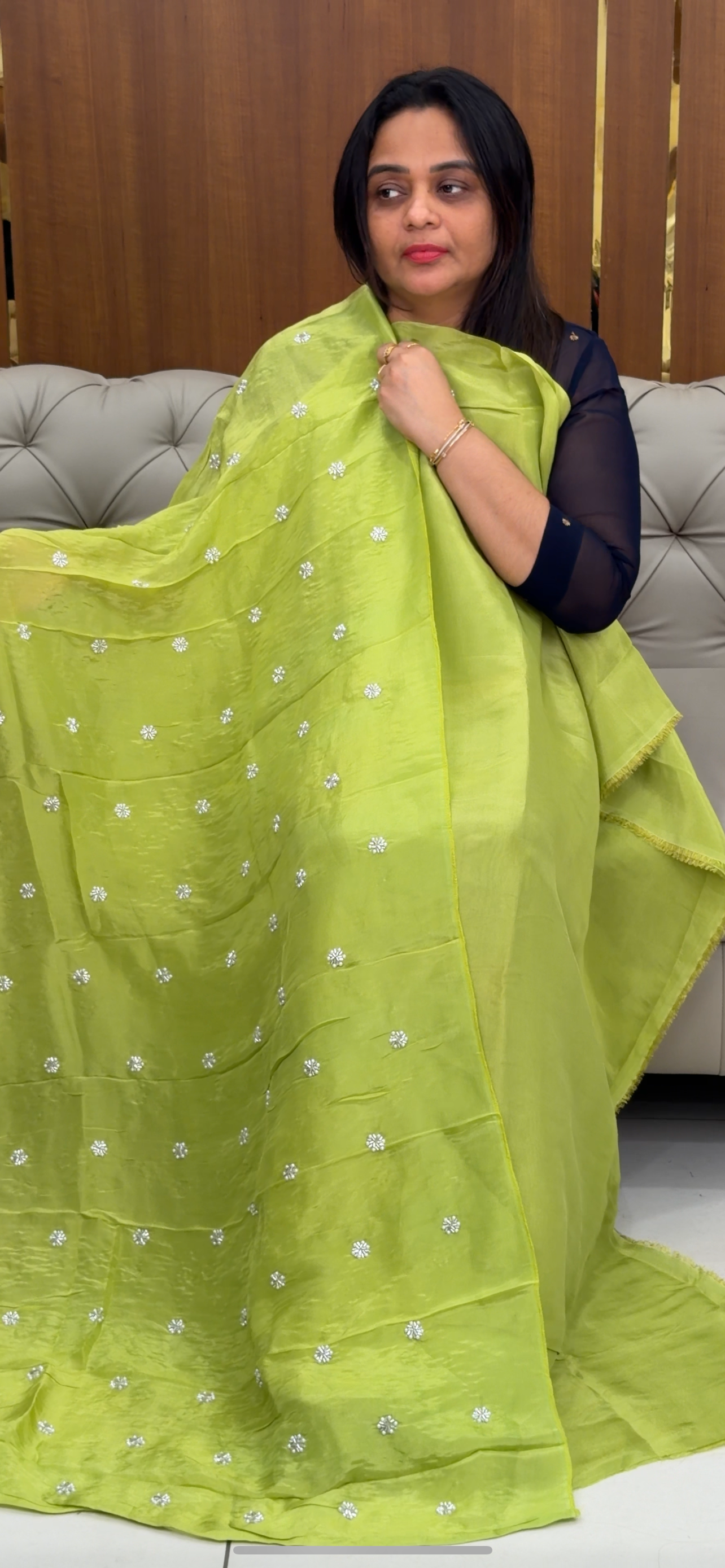 BANARASI TISSUE UNSTITCHED SALWAR SUITS - IHA 29498