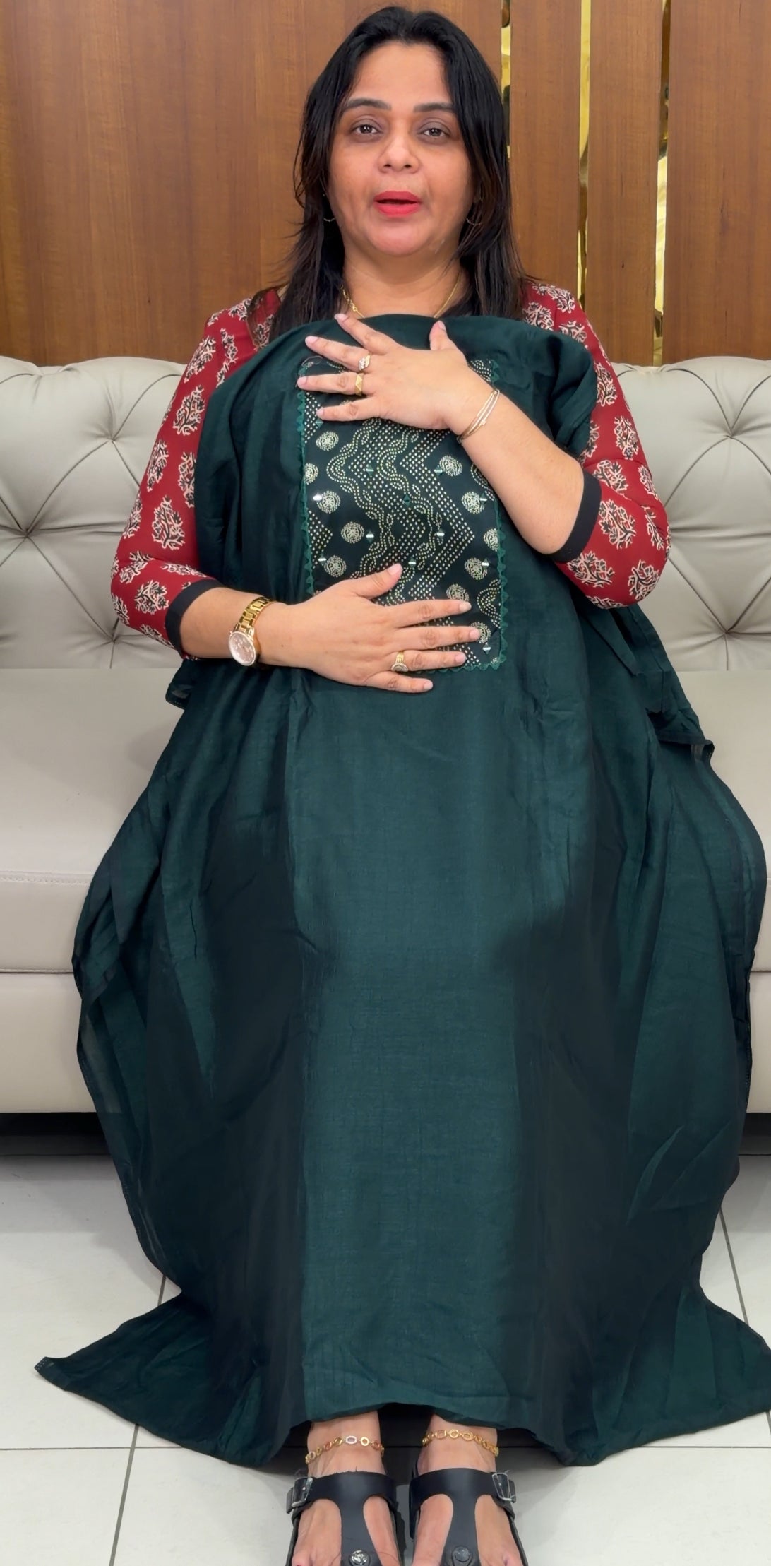 SEMI RAW SILK UNSTITCHED SALWAR SUITS - IHA 29001