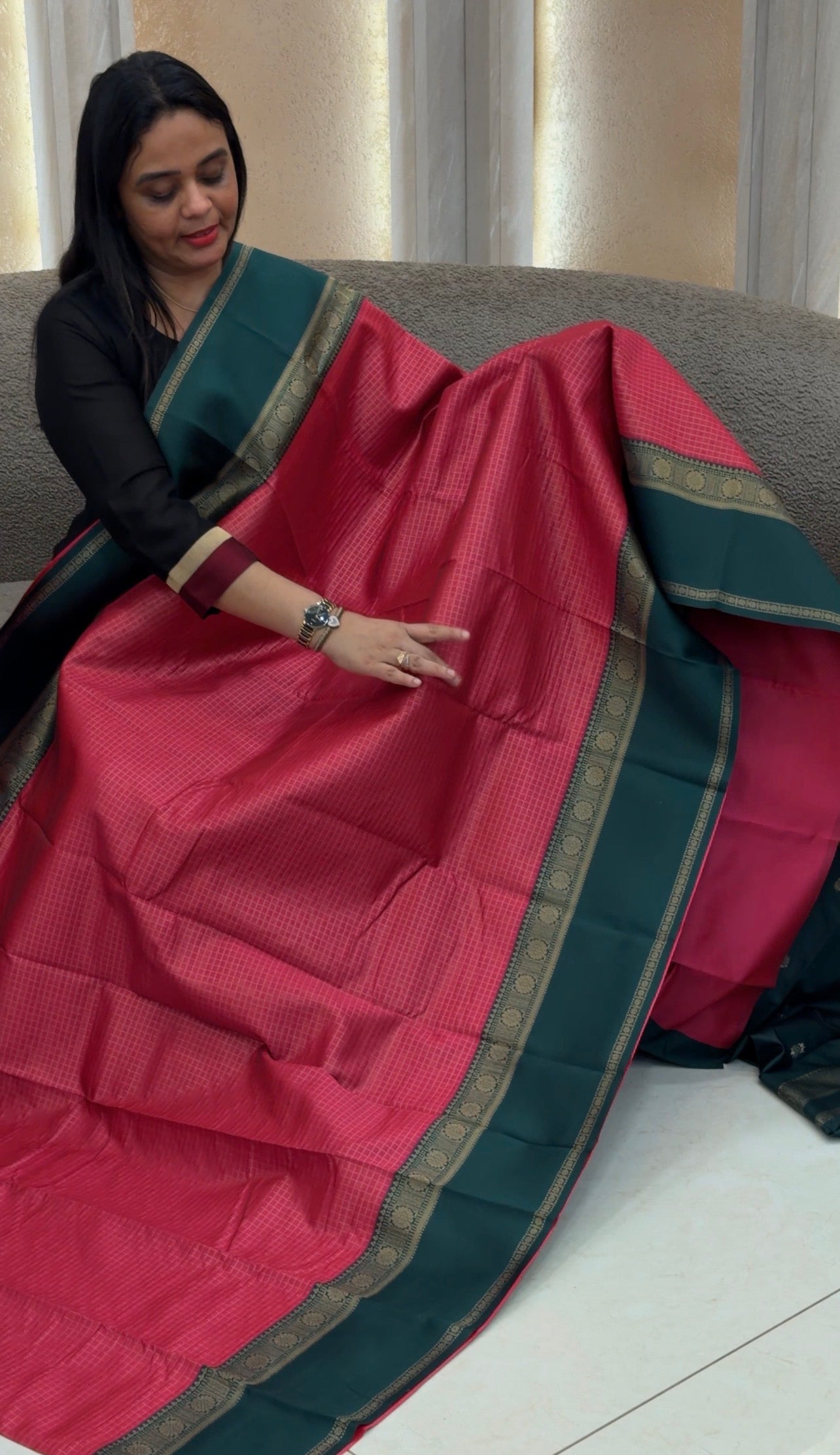SEMI SILK SAREES - IHA 32975