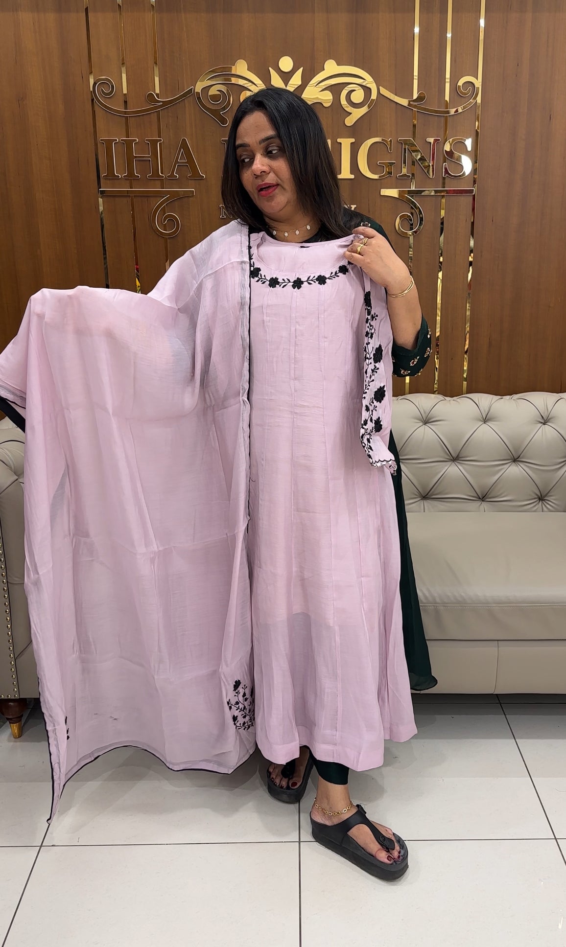 ANARKALI TOP, BOTTOM AND DUPATTA - IHA 28267