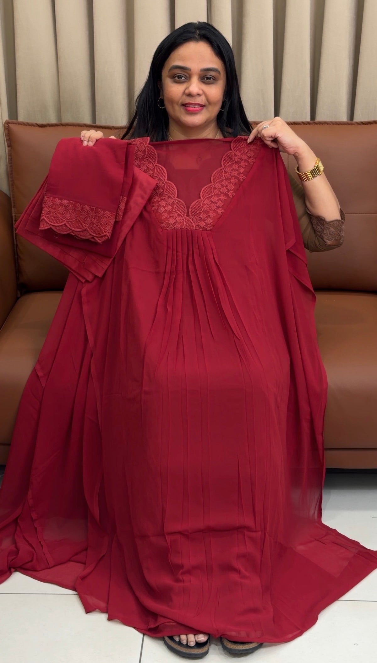 FAUX GEORGETTE UNSTITCHED SALWAR SUITS - IHA 35299