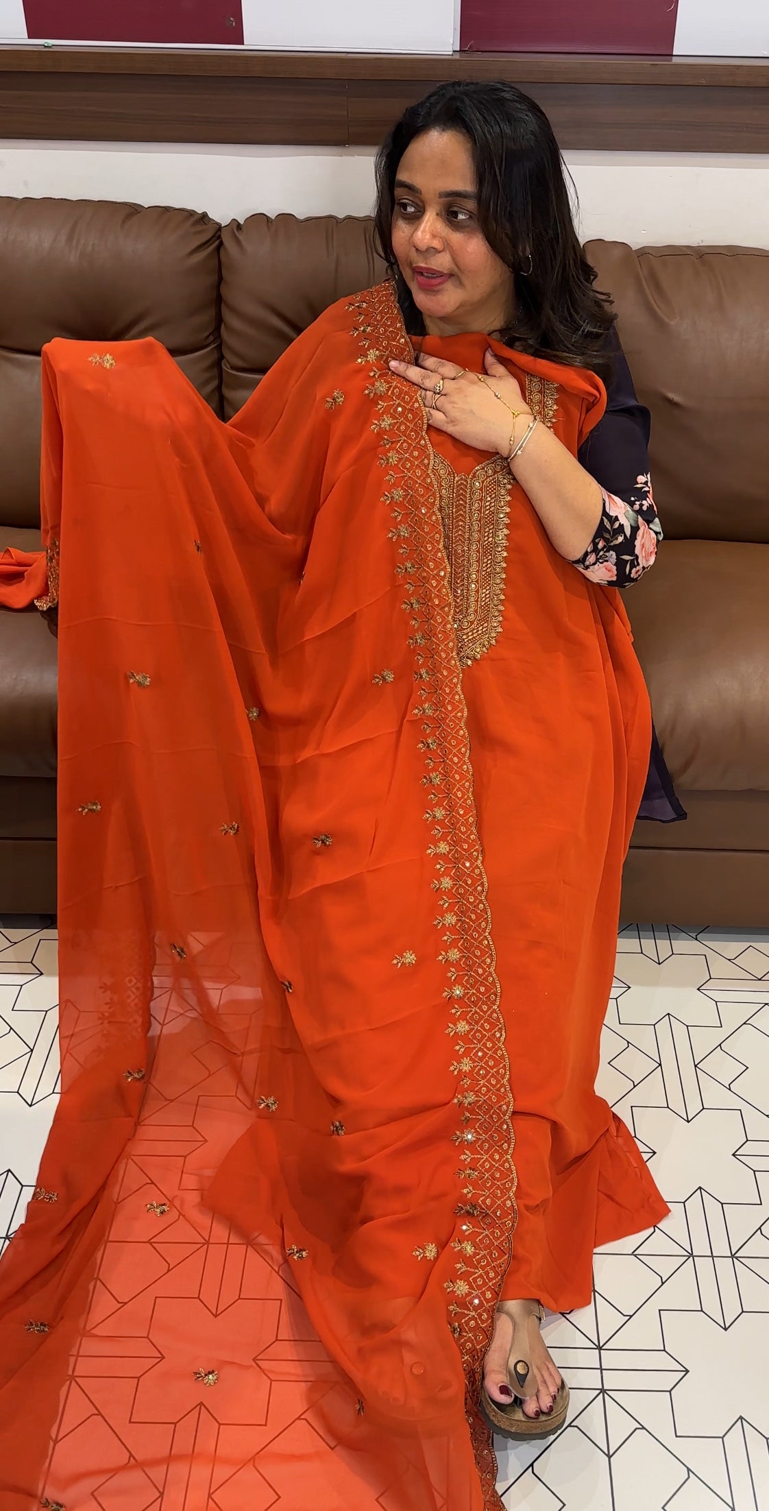 GEORGETTE UNSTITCHED SALWAR SUITS - IHA 26598