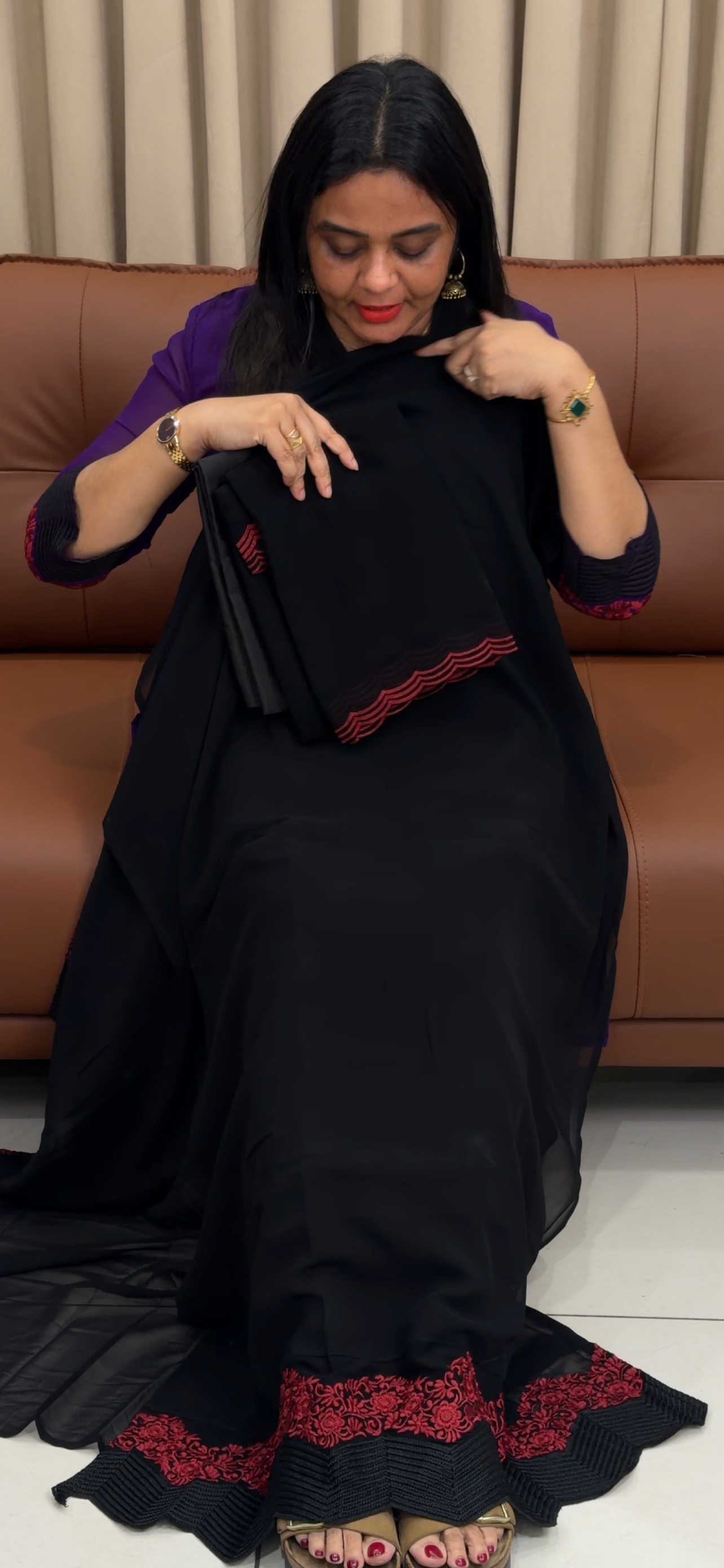 IHA'S IN-HOUSE SLITTED TOP, BOTTOM AND DUPATTA - IHA 33640