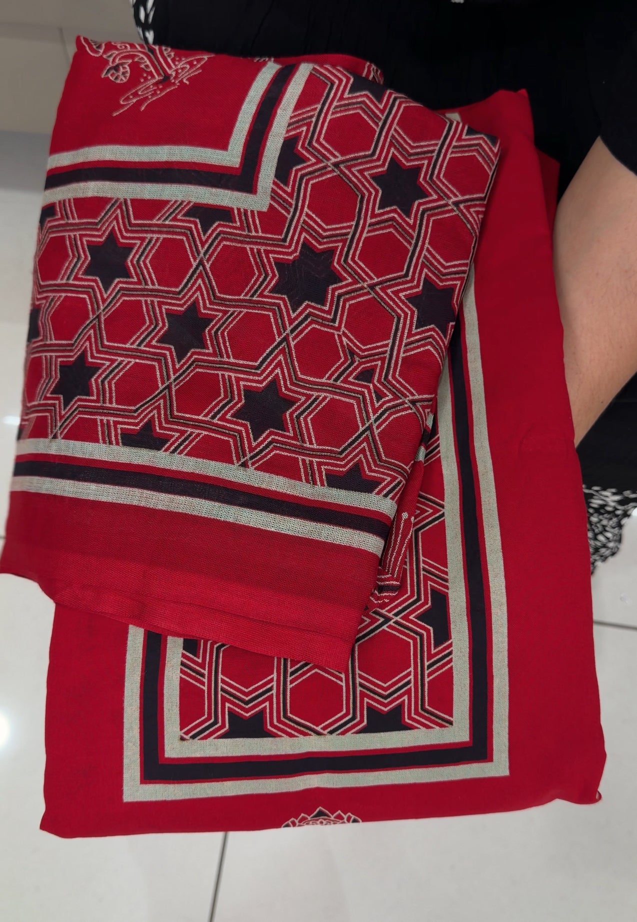 AJRAKH PRINTED UNSTITCHED SALWAR SUITS - IHA 29183