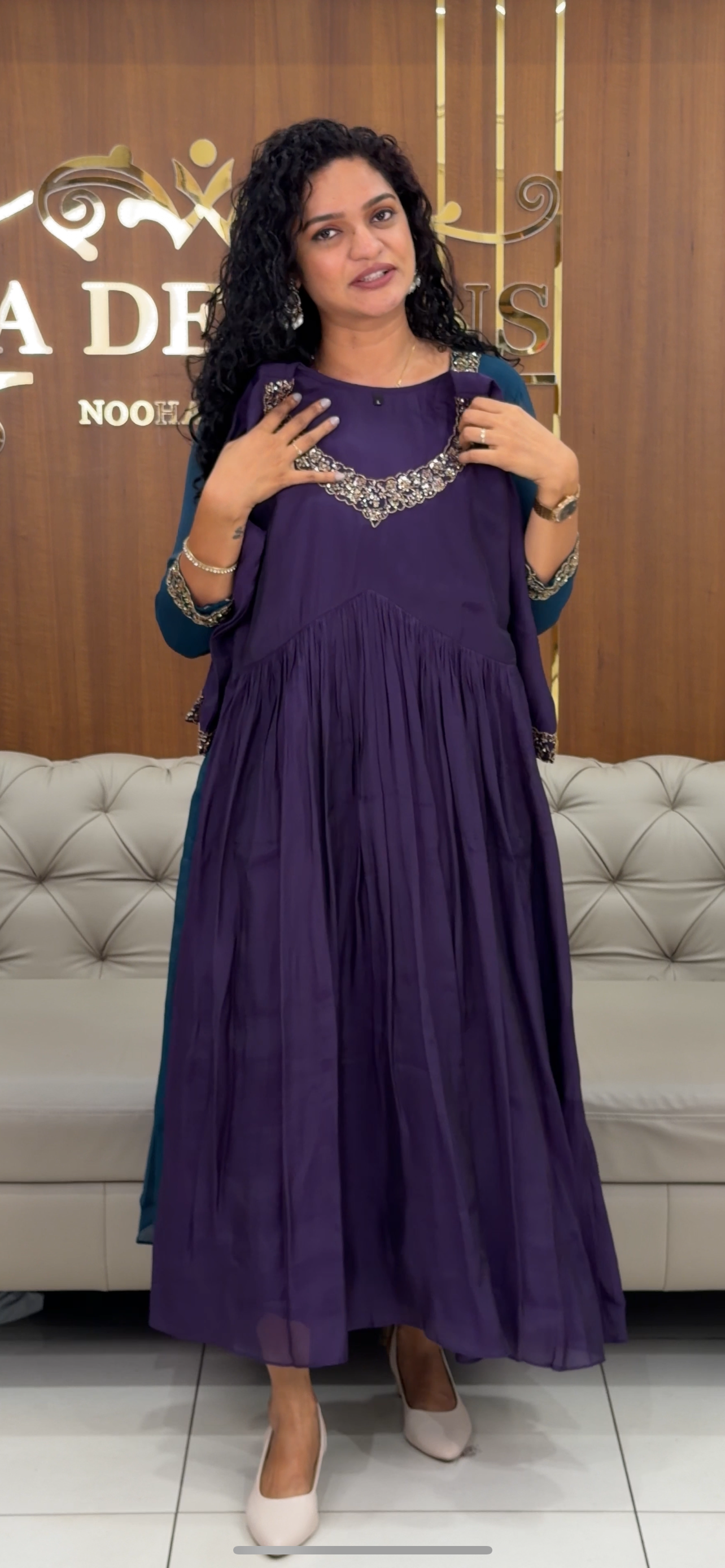 MUL CHANDERI HAND WORKED TOPS - IHA 29346