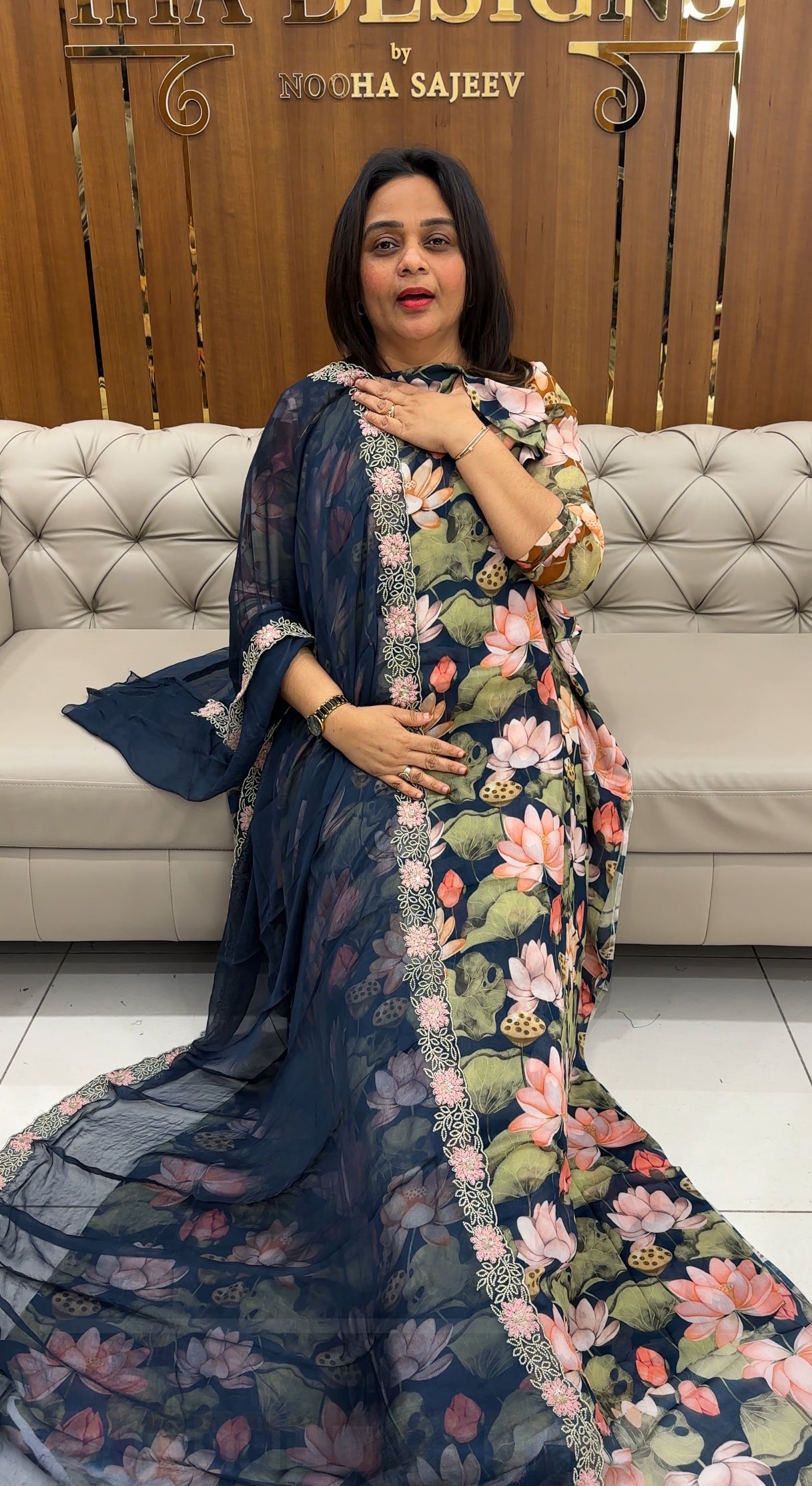FORWARD PRINTED UNSTITCHED SALWAR SUITS - IHA 25321