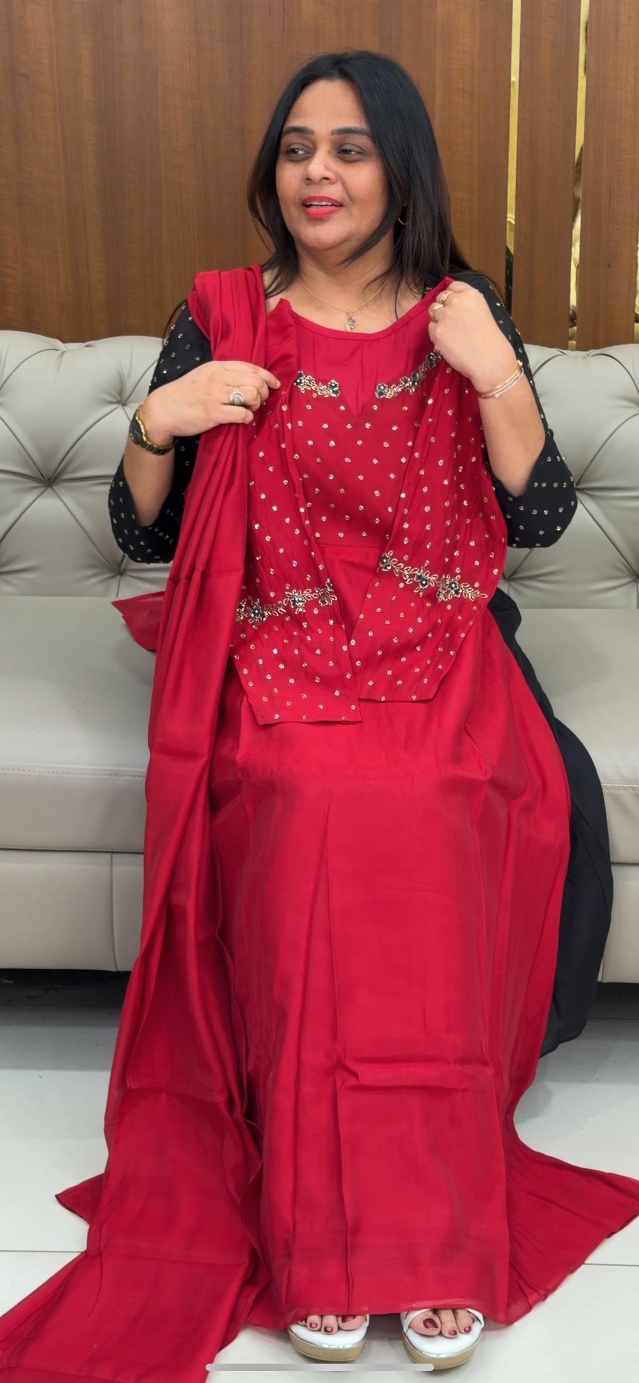 IHA'S IN-HOUSE A-LINE TOP AND DUPATTA - IHA  29103