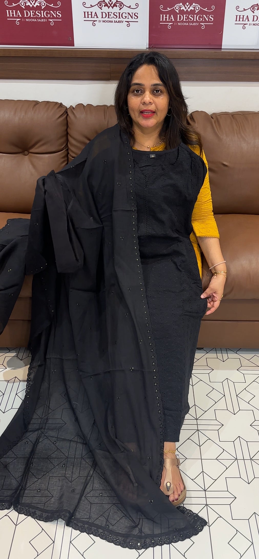 IHA'S IN-HOUSE COTTON TOP ,BOTTOM AND DUPATTA - IHA 26320