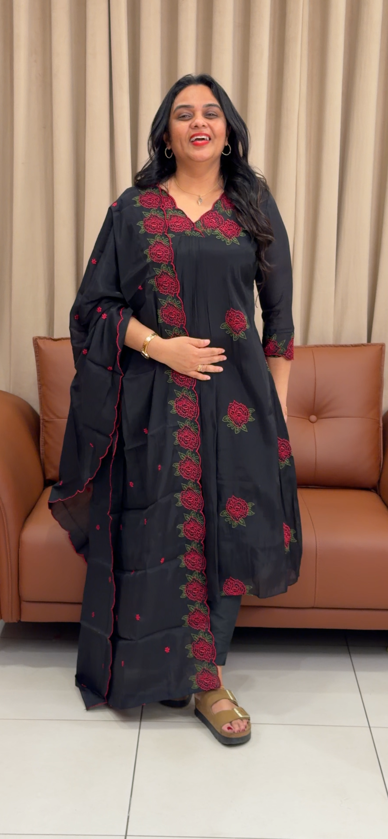 IHA'S IN-HOUSE ALINE TOP, BOTTOM AND DUPATTA - IHA 33344
