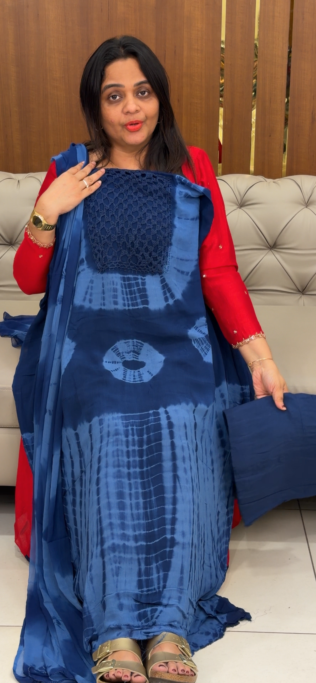 VISCOSE GEORGETTE UNSTITCHED SALWAR SUITS - IHA 29791