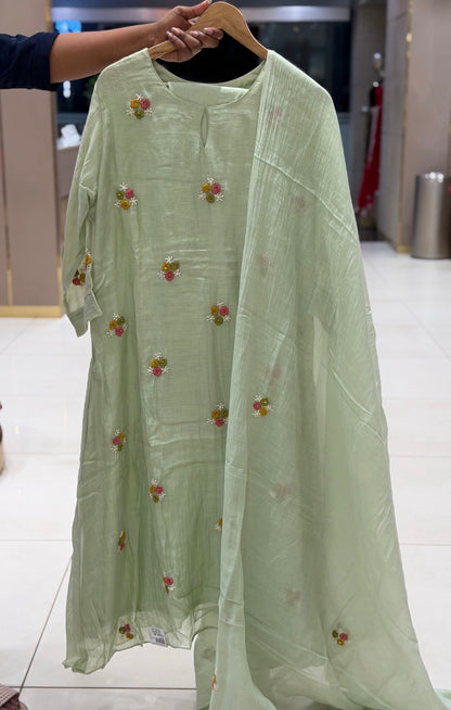 PARTY WEAR TOP,BOTTOM AND DUPATTA - IHA 35423