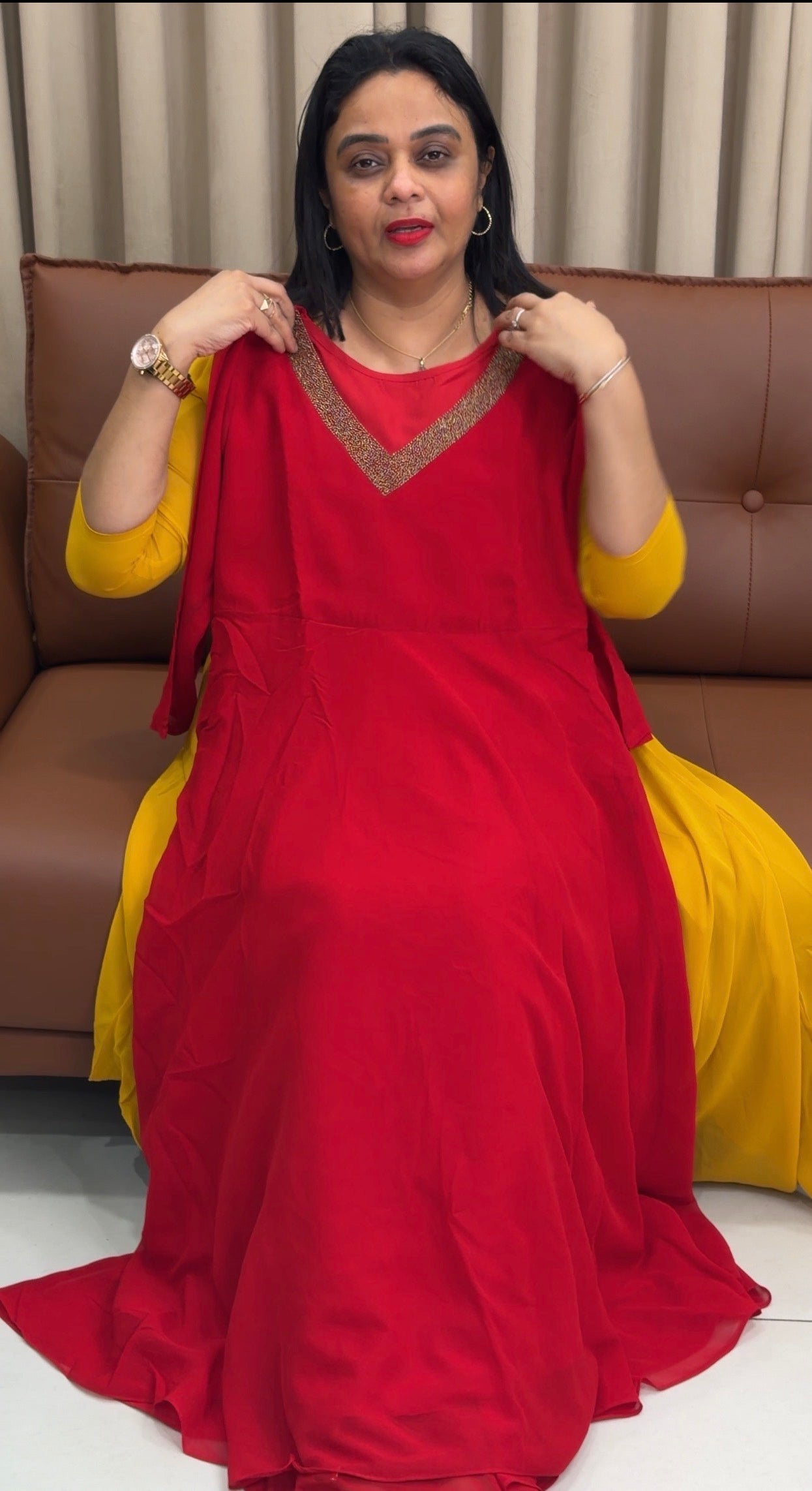 IHA'S IN-HOUSE GEORGETTE ANARKALI TOPS - IHA 33933
