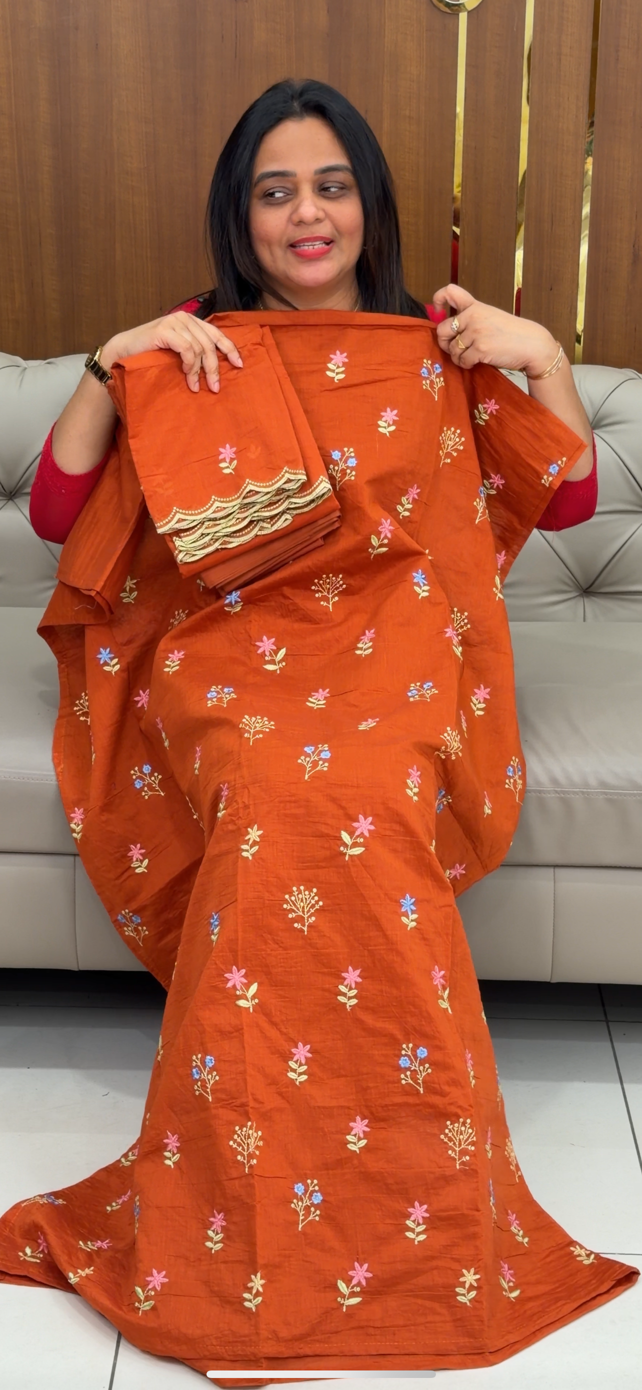 MALAI CHANDERI UNSTITCHED SALWAR SALWAR SUITS - IHA 29531