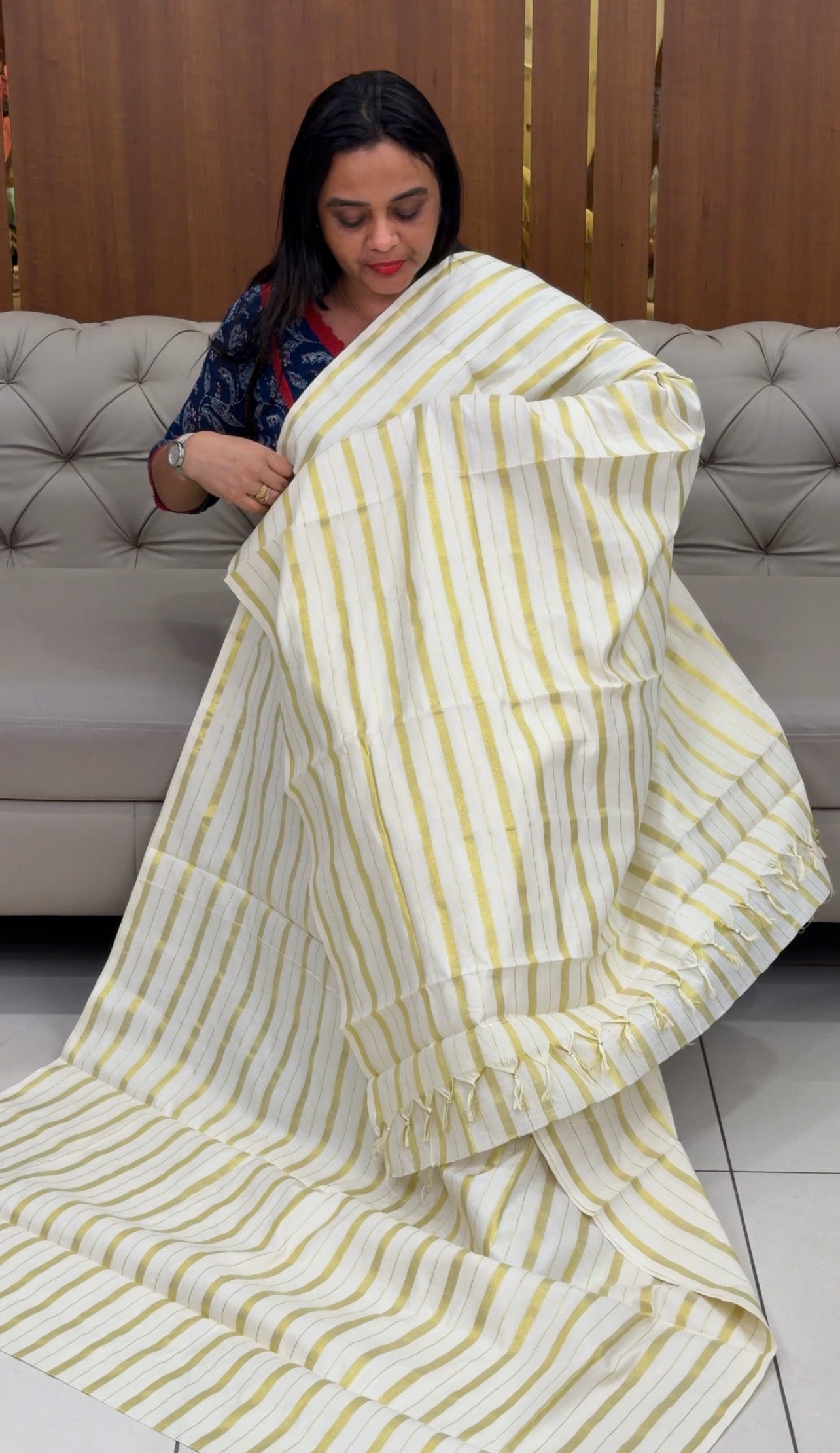 KERALA CREAM SAREES - IHA 31901