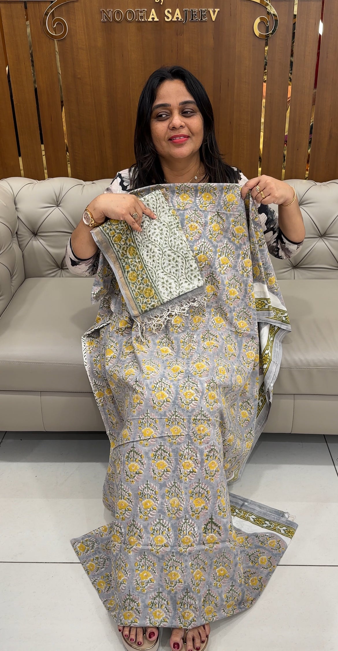 PRINTED COTTON UNSTITCHED SALWAR SUITS - IHA 28645