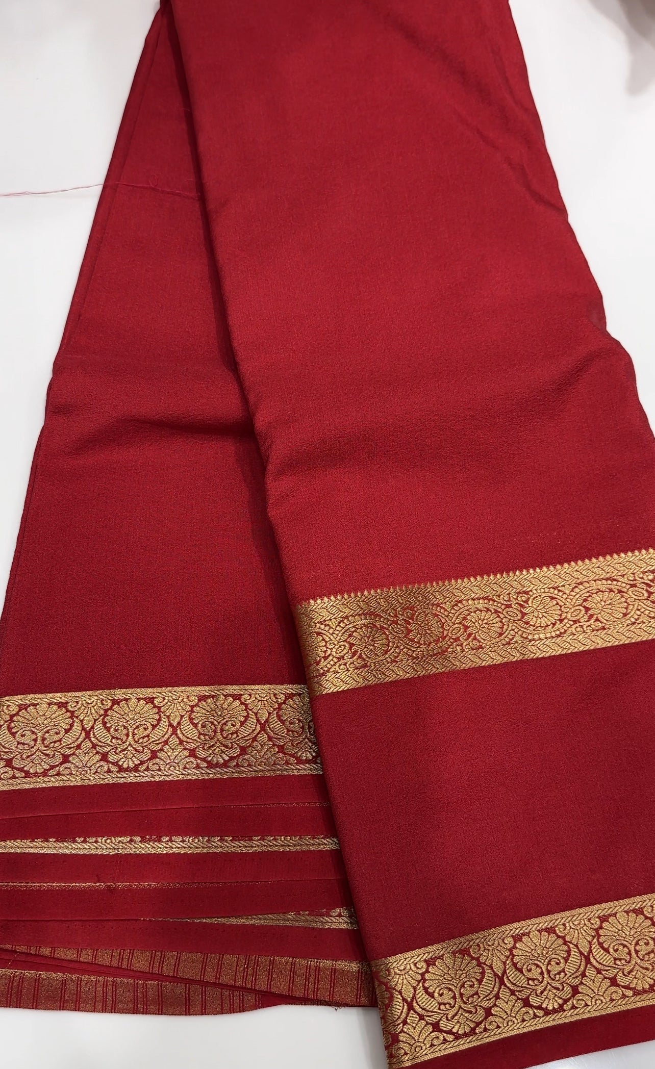 SEMI CRAPE SAREES - IHA 27244