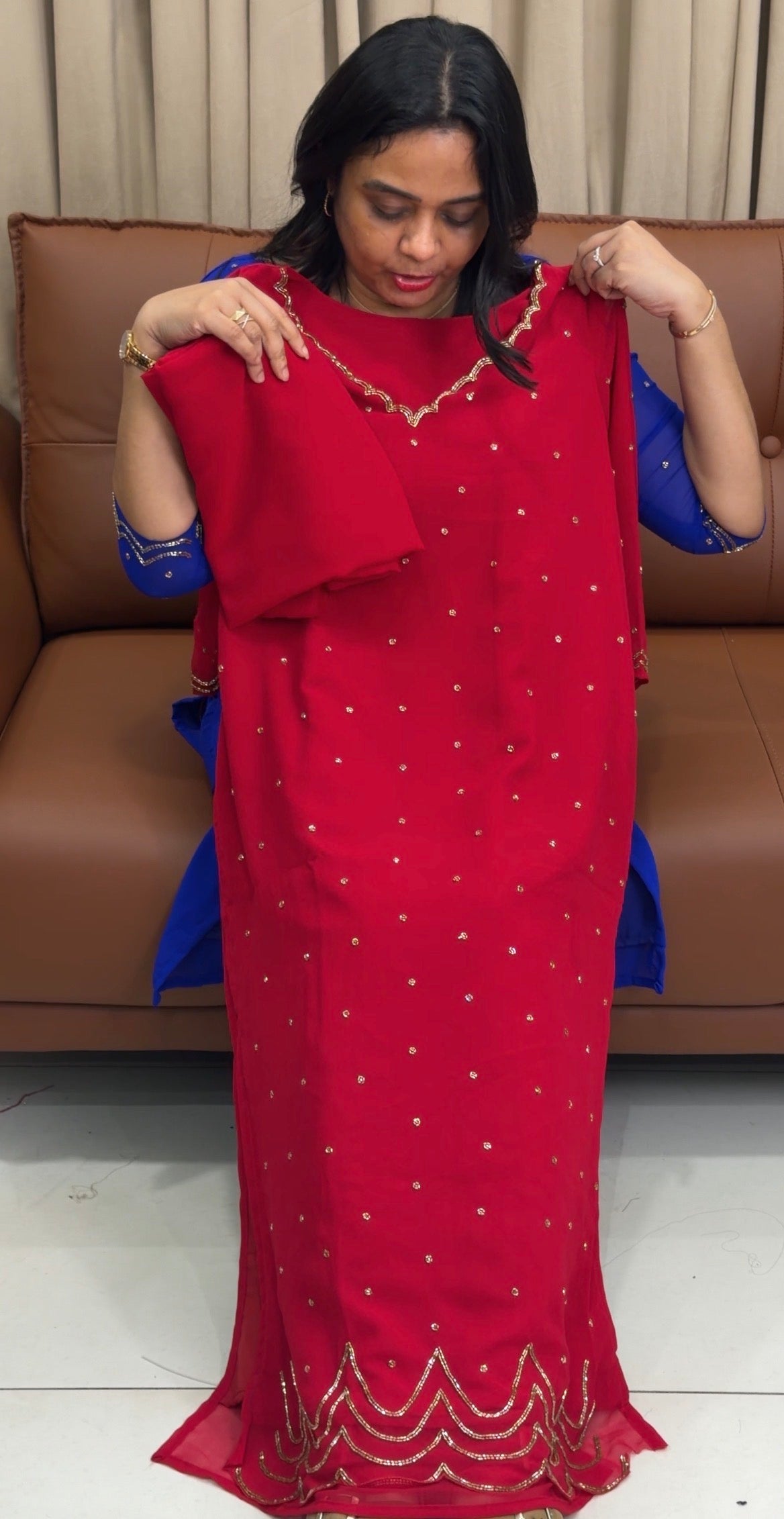 FORWARD FAUX GEORGETTE  TOP,BOTTOM AND DUPATTA - IHA 33767
