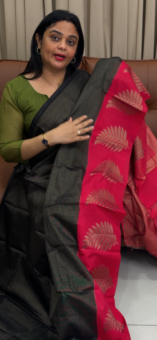 SEMI BANARASI SAREES - IHA 33804