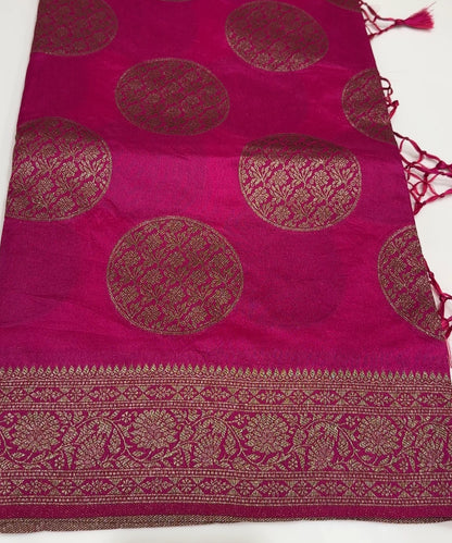 SEMI BANARASI SAREES - IHA 17456