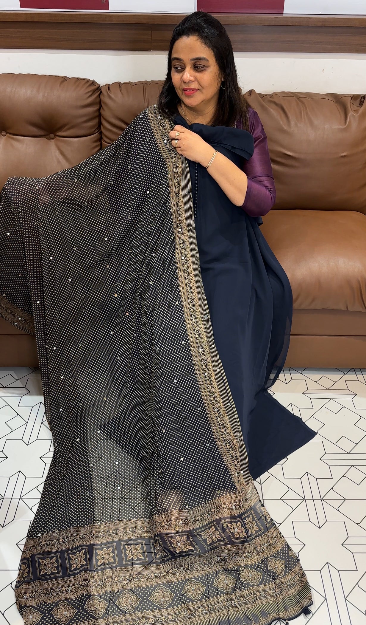 FAUX GEORGETTE UNSTITCHED SALWAR SUITS - IHA 28030