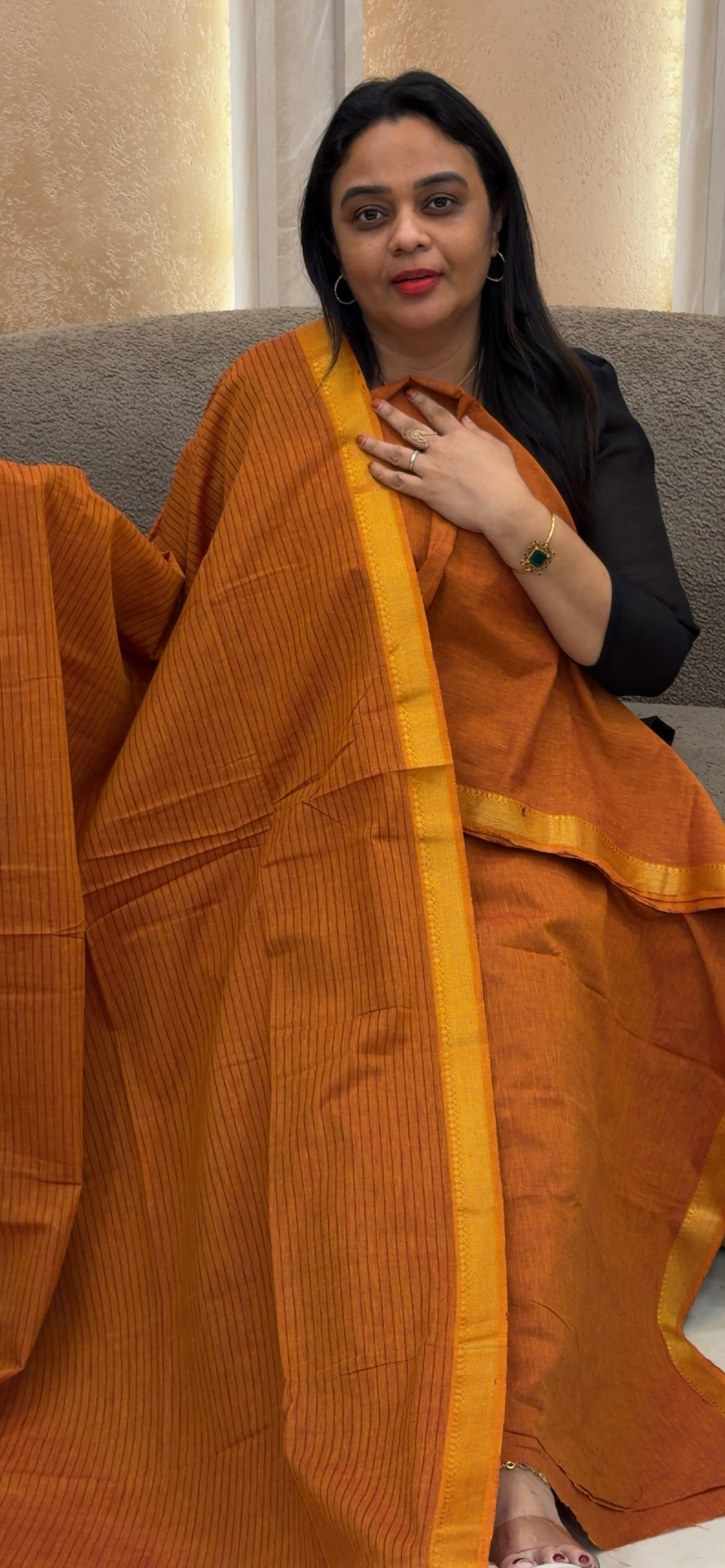 HANDLOOM UNSTITCHED SALWAR SUITS - IHA 33371