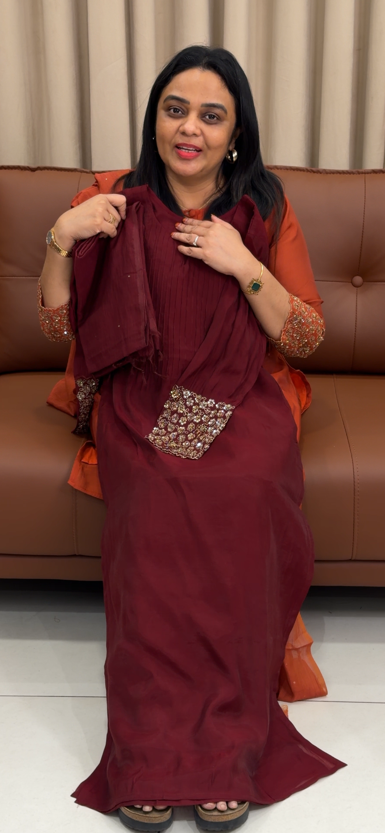 MUL CHANDERI TOP, BOTTOM AND DUPATTA - IHA 33493