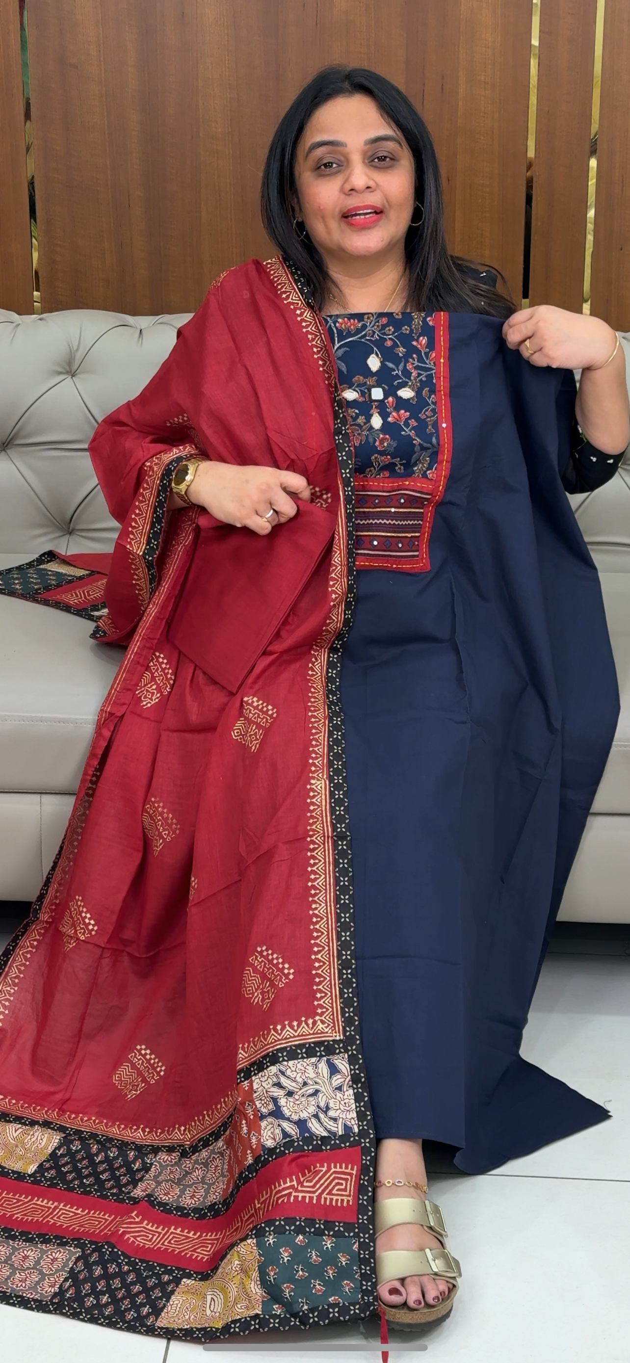 COTTON UNSTITCHED SALWAR SUITS - IHA 29844