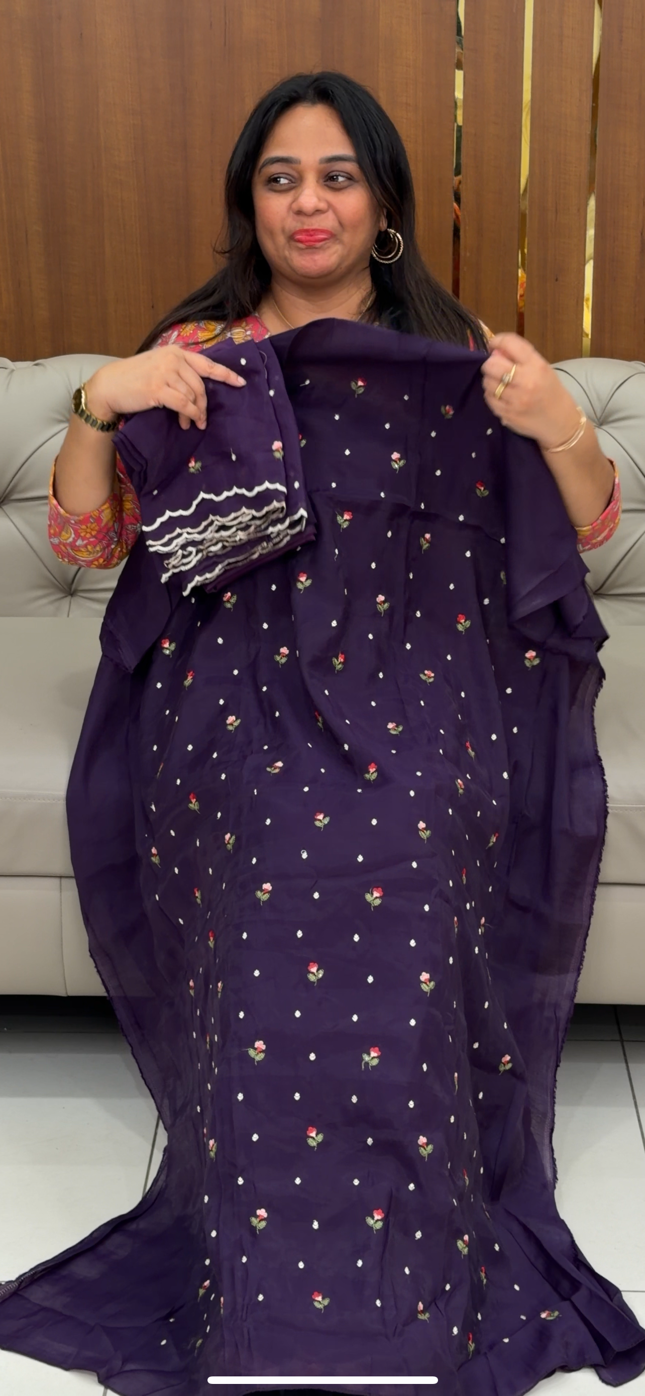 MALAI CHANDERI UNSTITCHED SALWAR SUITS - IHA 29573