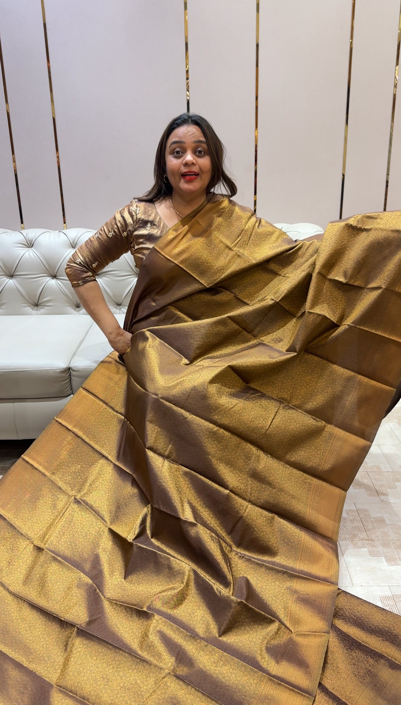 SEMI  TISSUE SAREES - IHA 22686