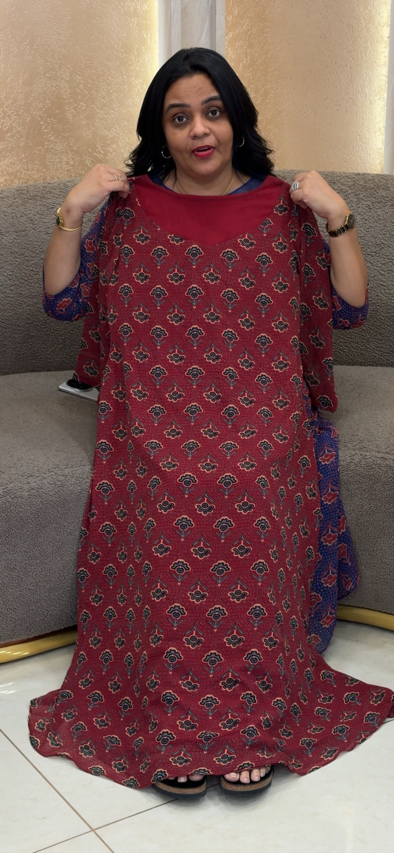 IN-HOUSE PRINTED GEORGETTE ALINE TOPS - IHA 35020