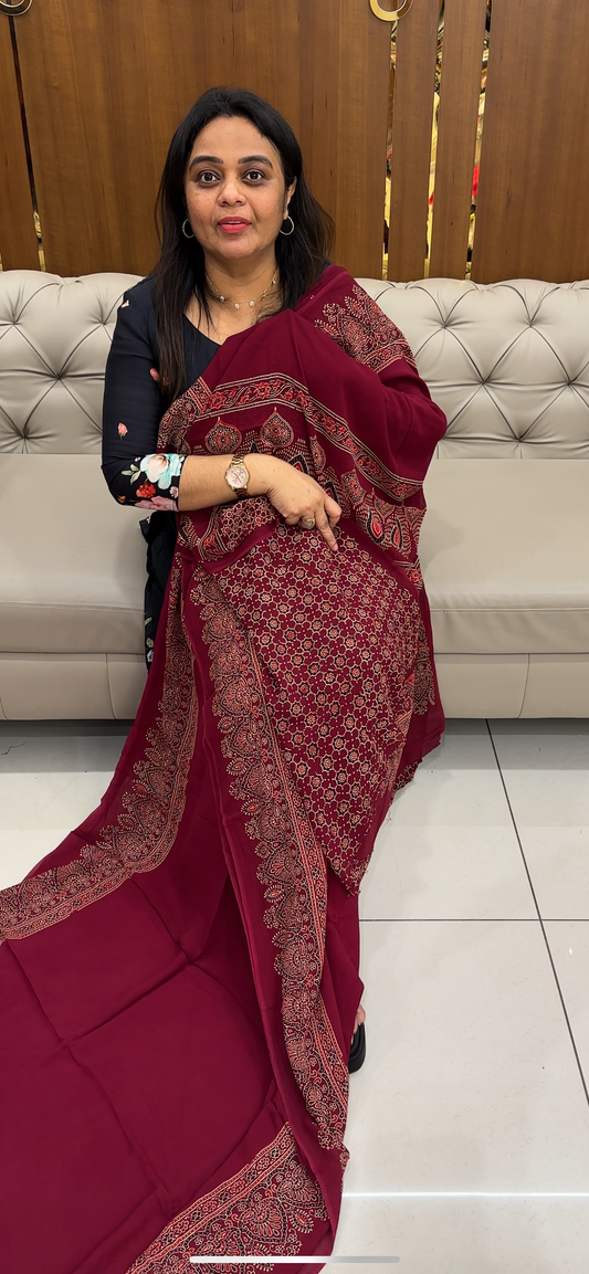 VISCOSE GEORGETTE SAREES - IHA 28669