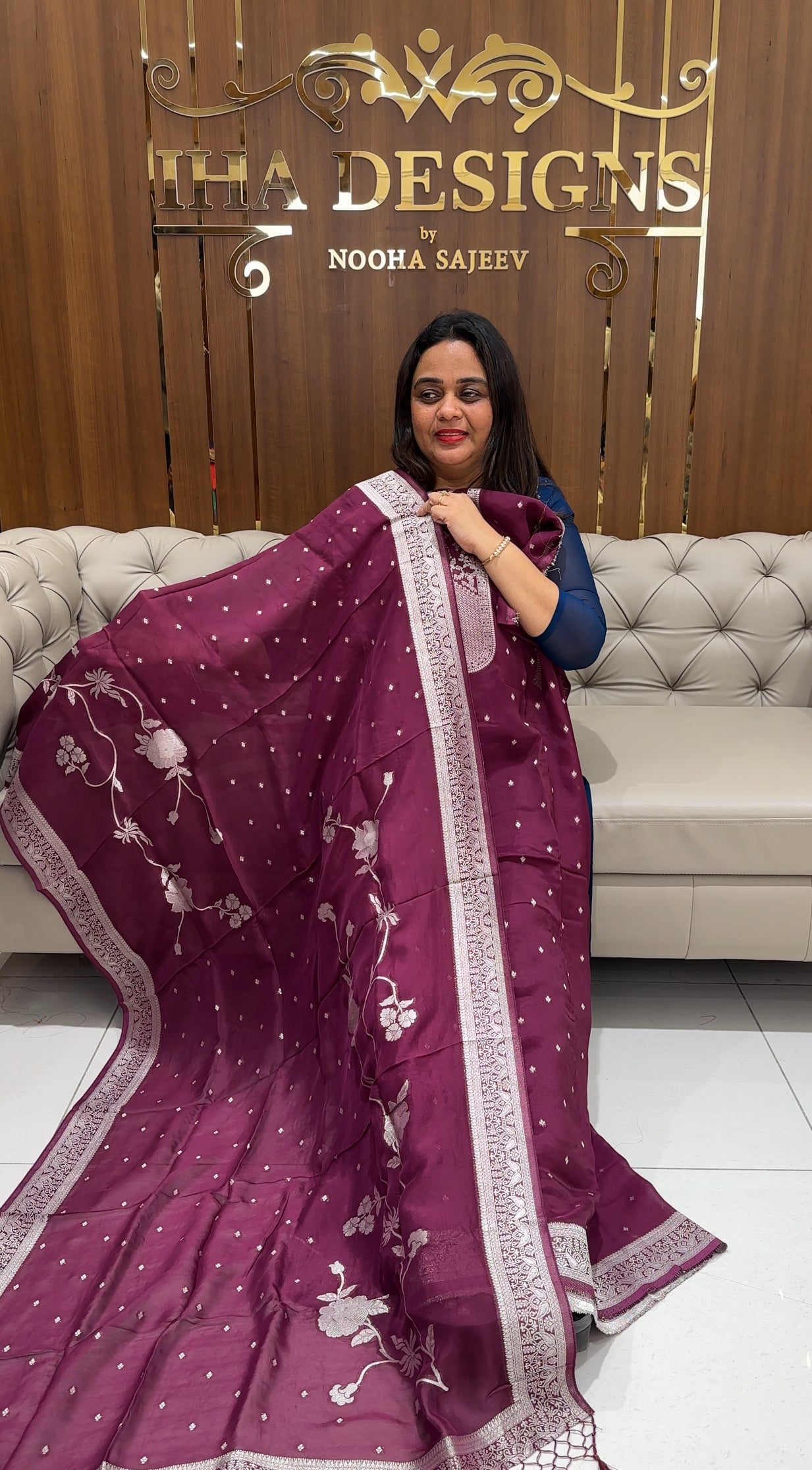 SILK BANARASI UNSTITCHED SALWAR SUITS - IHA 23309
